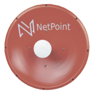 NetPoint NPTR3 – Antena Direccional / 4 ft (1.2 m) / 4.9-6.4 GHz / Ganancia 37 dBi / Polarización Dual Slant 45° y 90° / Resistente a Ambientes Salinos