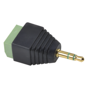 EPCOM POWERLINE JR58 – Adaptador de Audio y Video / Conector 3.5 mm Macho / Terminal Atornillable 3-Pin / Montaje sin Soldadura