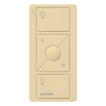 LUTRON ELECTRONICS PJ23BRLGIVL01 – Control Inalámbrico de Iluminación / 3 Botones / Atenuación Subir-Bajar / Montaje en Pared o Mesa / Batería CR2032