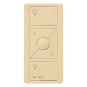 LUTRON ELECTRONICS PJ23BRLGIVL01 – Control Inalámbrico de Iluminación / 3 Botones / Atenuación Subir-Bajar / Montaje en Pared o Mesa / Batería CR2032