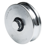 COMUNELLO 1150-5060-001 – Rueda para Puerta Corrediza / 14 cm / Sin Soporte / Carga 550 kg / Acero Galvanizado / Canal Tipo U