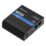 TELTONIKA RUT241 – Router Celular Industrial / 4G LTE Cat 4 / eSIM / 2x Ethernet 10/100 Mbps / WiFi 802.11b/g/n / WAN Failover / -40°C a 75°C (-40°F a 167°F)