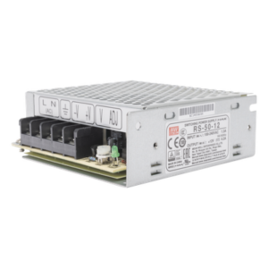 MEANWELL RS-50-12 – Fuente de Poder Industrial Conmutada / 50W / 12Vcc / 4.2A / Entrada 100-240Vca / Montaje en Chasis