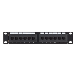 LINKEDPRO BY EPCOM LP-PP-601 – Panel de parcheo de impacto (110) UTP de 12 puertos Cat6, 10in