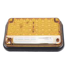 EPCOM INDUSTRIAL SIGNALING XLTE2335A – Luz de Advertencia LED / 7x4 pulgadas / 66 LED Alta Intensidad / 12 VCC / 10 Patrones de Destello / Mica Ámbar / Montaje Permanente
