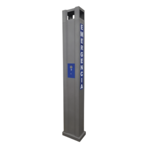 EPCOM INDUSTRIAL TORRE-I12 – Torre de alerta / Acero / 2.5 m (8.2 ft) / Pintura electrostática gris / Compatible Fanvil I12-N-01P