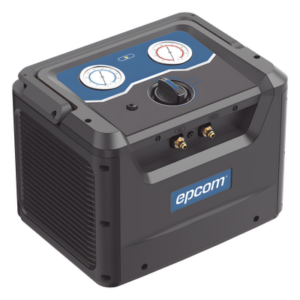 EPCOM RE-C7 – Máquina Recuperadora de Refrigerante / Compresor Sin Aceite Pistón Simple / 38.5 bar (558 psi) / Motor DC Sin Escobillas 1 HP / Operación Un Botón / Recuperación Vapor 0.22-0.25 kg/min / Recuperación Líquido 1.8-2.2 kg/min / 9.5 kg