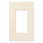 LUTRON ELECTRONICS SC-1-BI – Placa de Pared / 1 Espacio / Sin Tornillos / Acabado Satinado / 75 x 119 mm (2.94 x 4.69 in) / Diseño Delgado 7.6 mm