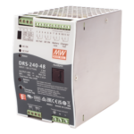MEANWELL DRS24048 – Fuente de Poder Industrial / 240W / Salida 48VCC 5A / Cargador de Baterías / Riel DIN / 92% Eficiencia