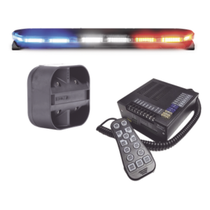ECCO 16TR47KIT300 – Kit de Torreta LED / 47 Pulgadas / 300 LEDs Dual Color / Perfil Bajo 1.6 Pulgadas / Sirena Inalámbrica 100W / Certificación SAE Class I