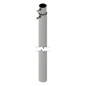 SYSCOM TOWERS SLM-6 – Mástil Telescópico / 6 m (19.7 ft) / Tubo Galvanizado Calibre 20 / Carga Máxima 6 kg / 2 Secciones de 3 m (9.8 ft)