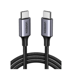 UGREEN 50152 – Cable USB-C a USB-C / 2 Metros (6.56 Pies) / 60W PD3.0 / 480 Mbps / Nylon Trenzado / Aluminio