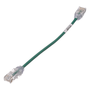 PANDUIT UTP28SP8INGR – Cable de Parcheo Cat6 UTP / 28AWG Diámetro Reducido / 3.8 mm / 20.2 cm (0.66 ft) / Verde / LSZH-CM