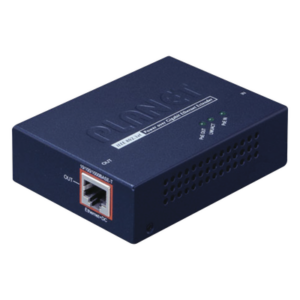 PLANET POE-E201 – Extensor PoE+ / Hasta 500 m (1640 pies) / Entrada PoE+ Gigabit 802.3at / Salida PoE+ Gigabit 802.3af/at / Cadena de 4 unidades / Interior