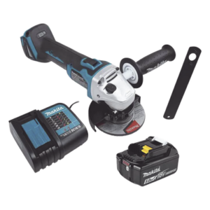 MAKITA DGA456STX2 – Mini Esmeril Inalámbrico / 4-1/2 pulg (115 mm) / 18V / 5.800 RPM / Freno Eléctrico / Protección Contragolpe
