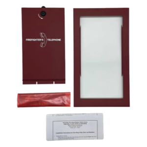 NOTIFIER AFAWS-KS – Puerta con cerradura / montaje en superficie / 38.56 x 21.75 cm / esmalte rojo horneado / para auricular AFAWS-TELC