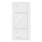 LUTRON ELECTRONICS PJ22BRLGWHL01 – Control Inalámbrico de Iluminación / 4 Botones / RF 431-437 MHz / Alcance 18 m (59 ft) / Batería 10 Años / Blanco Brillante