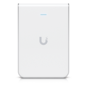 UBIQUITI U6-IW – Access Point / WiFi 6 / 2.4 y 5 GHz / 5.3 Gbps / 4 Puertos GbE RJ45 / PoE In+Out / Montaje en Pared