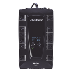 CYBERPOWER AVRG750LCD – UPS Línea Interactiva / 750 VA / 450 W / 12 Tomas NEMA 5-15R / 6 con Respaldo de Batería / AVR Integrado / Pantalla LCD