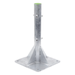 SYSCOM TOWERS SLM-BA-6G – Base para Mástil / Tubo 2" Ced. 30 / Altura 80 cm (2.6 ft) / Base 50 x 50 cm / Galvanizado por Inmersión / 4 Barrenos de Fijación