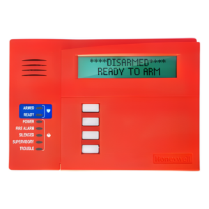 HONEYWELL HOME RESIDEO 6160-CR – Teclado Alfanumérico LCD 2 Líneas / Gabinete Rojo / LEDs de Incendio, Supervisión y Falla / Compatible VISTA-32FB, 128FBP, 250FBP