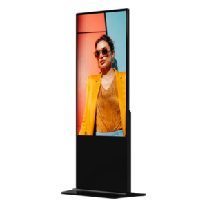 HIKVISION DS-D6055UT-D/S – Tótem Táctil Digital / 55" 4K UHD / Capacitiva 10 Puntos / Android 13 / 500 Nits / 4 Ruedas