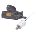 UNIDEN UM-385BK/KIT1600 – Kit de radio marina con antena de fibra de vidrio / 25W / GPS integrado / IPX4 / Cable 4.5 m (14.8 ft)
