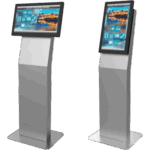 PEERLESS KIP522-S – Kiosco para Pantalla Indoor / Orientación Dual / 15" a 32" / VESA 100x100 a 200x200 / Base Rectangular / Gestión de Cables