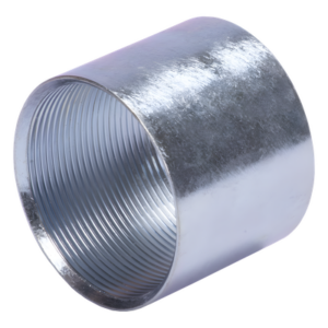 JUPITER JU-PG-200-COP – Cople Galvanizado / 2" (52 mm) / Pared Gruesa / Rosca Estándar / Etiqueta Amarilla / Interior y Exterior Controlado