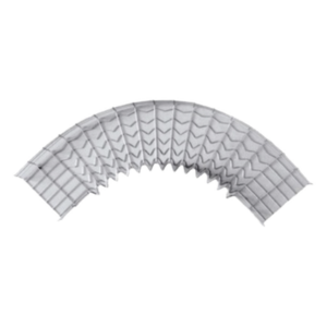 CHAROFIL CH-C90-54/300EZ – Curva Pre-Fabricada Horizontal / 90° / Peralte 54 mm / Ancho 300 mm / Acabado Electro Zinc 15-20 micras / Uso Interior Telecomunicaciones
