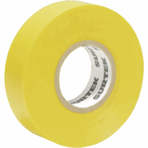 SURTEK SYS-138006 – Cinta para aislar color Amarilla de 19 mm x  18 metros / Fabricada en PVC / Adhesivo acrílico.