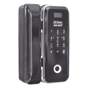 BRUKEN ASSA ABLOY BRK3550 – Cerrojo Electrónico / Lector de Huella / Tarjeta y Teclado / 99 Usuarios / Puerta Vidrio 12 mm / Batería AA