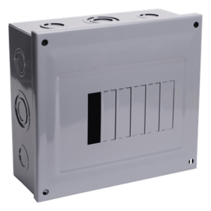 CHINT C2Q06S – Centro de Carga para Sobreponer / 06 Polos / 60 A / 1 Fase 3 Hilos / 120/240 V AC / 50/60 Hz / 10 kA / 8.0 × 7.3 × 2.95 in