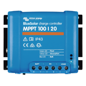 VICTRON ENERGY BSMPPT100/20 – Controlador de Carga Solar MPPT / 20 A / 12/24/48 Vcc Automático / Eficiencia 98% / Rango -30°C a 60°C (-22°F a 140°F) / VE.Direct