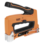 KLEIN TOOLS 450-100 – Engrapadora para Cables / Acción Progresiva / 3 Tamaños de Grapas 1/4, 5/16, 11/32 pulg / Aluminio Fundido / Canal Guía Protector