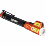 KLEIN TOOLS 560-26R – Minilinterna LED / 70 Lúmenes / Láser Rojo Clase 3R / Caídas 3 m (9.8 ft) / Rango -30 a 60 °C / Anillo Fosforescente