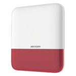 HIKVISION DS-PS1-E-WB/R – Sirena Inalámbrica con Estrobo / 110 dB / 433 MHz / IP65 / AES-128
