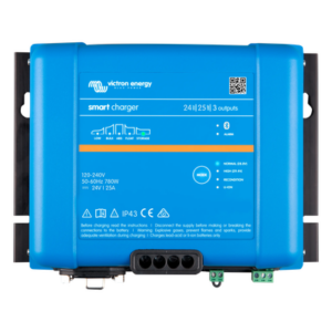 VICTRON ENERGY PSIP4324/25 – Cargador de Baterías / 24V 25A / 3 Salidas Independientes / IP43 / Carga 6 Etapas / Plomo y Litio