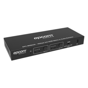 EPCOM PROAUDIO EPC-MXB22A – Matriz HDMI / 2x2 / 4K2K@60Hz / HDR / YCbCr 4:4:4 / 18 Gbps / Extractor de Audio / HDCP 2.2