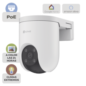EZVIZ CS-H8C/3MP/POE – Cámara PT IP / 3 Megapixel / Panorámico 360° / IR 30 m (98.4 ft) / PoE / Audio Bidireccional / IP65