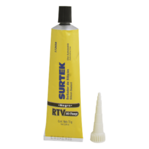 SURTEK SYS-113-458 – Silicón Industrial / Resistencia 344 °C / Tubo 70 g / Vulcanización a Temperatura Ambiente / Película en 5 min