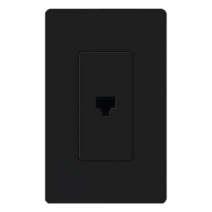 LUTRON ELECTRONICS CA-PJ-BL – Salida telefónica / RJ11, 6 conductores / inserto para apertura designer / combina con placas Claro (se venden por separado) / negro brillante