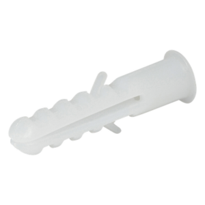 SURTEK SYS-TQ8 – Taquete para concreto / #8 / 8 mm (9/32') / Polipropileno de alta resistencia / Bolsa 25 piezas / Color blanco