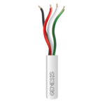 GENESIS 2104-1101/1000 – Cable para Alarma / 4 Conductores 22 AWG / Bobina 305 m (1000 ft) / Riser FT4 / Blanco