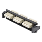 SIEMON RIC-F-LC12-01C – Placa Acopladora de Fibra Óptica / 12 Fibras Multimodo / Conectores LC Quad / Color Beige / Quick-Pack