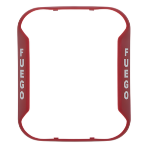 SYSTEM SENSOR BZR-SP – Bisel para Sirenas, Estrobos y Sirenas-Estrobos de Montaje en Pared / Color Rojo / Texto en Español / Paquete con 5 Piezas