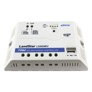 EPEVER LS-2024-EU – Controlador de Carga Solar PWM / 12/24 V Auto / 20 A / USB 5V 1.2A / 120.3x67x21.8 mm (4.7x2.6x0.9 in)