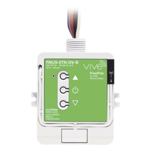 LUTRON ELECTRONICS RMJS8TNDVB – Módulo de Atenuación Inalámbrico / Control 0-10 V / 60 mA / Interruptor 8 A / 120/277 V / Alcance 9 m (29.5 ft) / Clear Connect RF