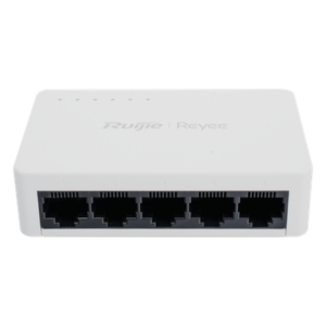 RUIJIE RG-ES05G-L – Switch No Administrable / 5 Puertos Gigabit / 10 Gbps Switching / Plug & Play / 2.1W Máximo / Cloud Visible