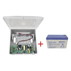 EPCOM POWERLINE PS12DC4PBK/K – Fuente de Alimentación con Batería de Respaldo / 4 Salidas 1.25 A / Salida Ajustable 11-15 VCC 5 A / Entrada Universal 96-264 VCA / Batería AGM 12 V 7 Ah